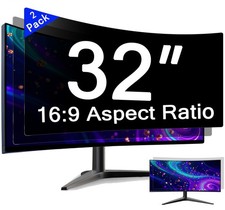 2 Pack 32 Inch Computer Privacy Screen for 16:9 Aspect Ratio Widescreen Mon...