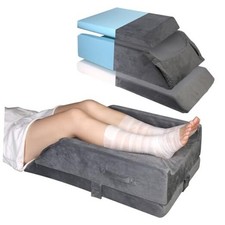 3-Height Adjustable Leg Elevation Pillows After Surgery - Memory Foam Support