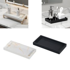 Vanity Tray Countertop Organizer Elegant Small Plate Non Slip Versatile Soap and