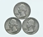 TOUGH 1940 1935 1941 Washington Quarter 90% Silver Lot *743