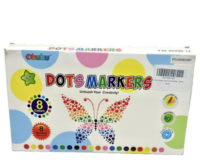 Ohuhu Punkte Marker Set 8 Farben mit leerem Markerblock Neu