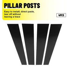 Black Window Pillar Posts Trim Fit 2019 2020-2025 Dodge Ram 1500 Crew / Quad Cab