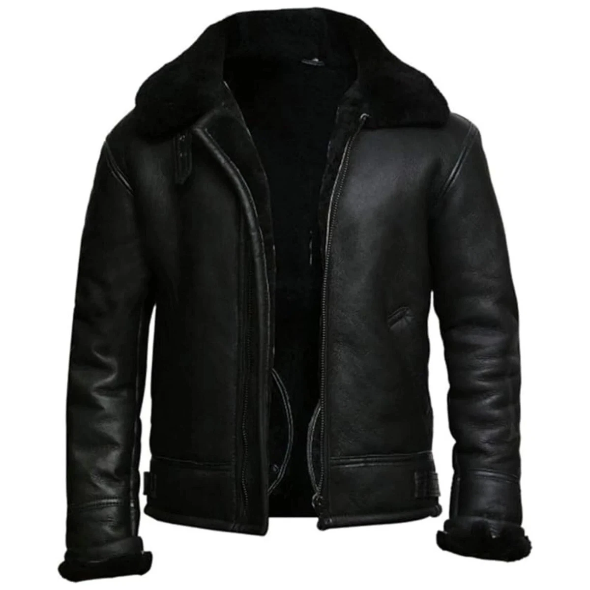 Zimmert Leather Lederjacke Lionni Lammfelljacke Fell Schwarz Cropped Biker Lammfell S0rc30id