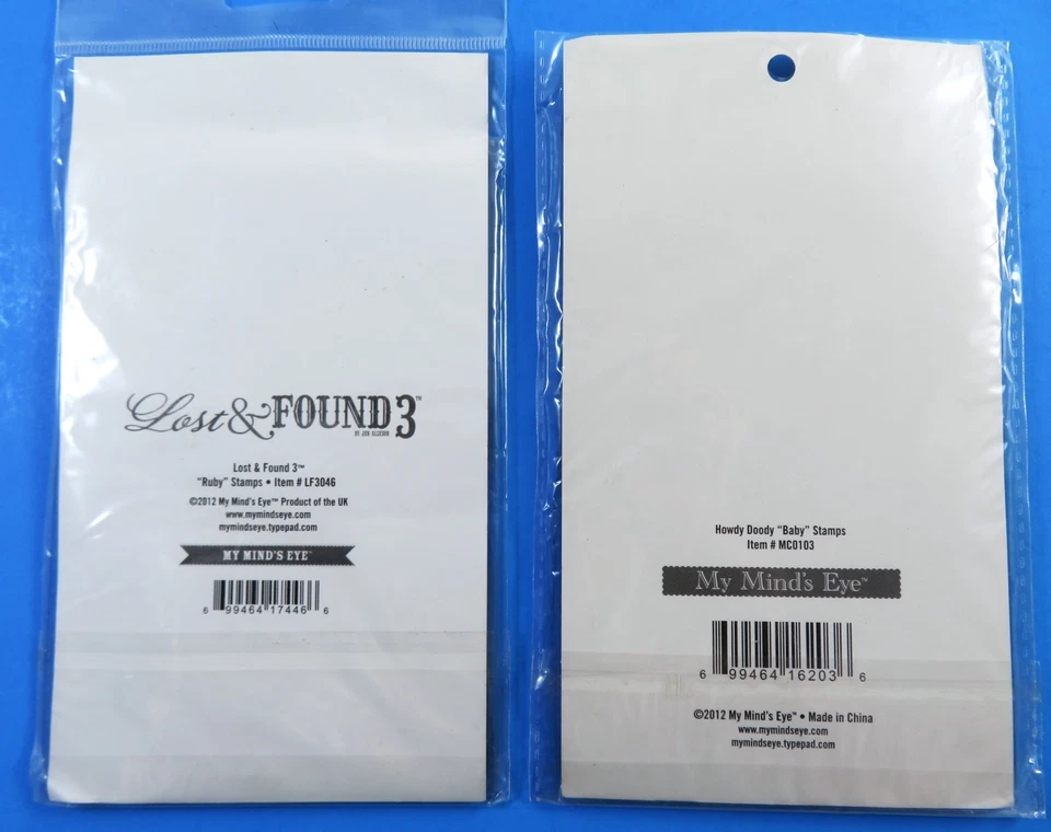 Estampillas acrílicas transparentes My Minds Eye Lost and Found LF3046 Howdy Doody Baby MC0103 Foto 3 de 4