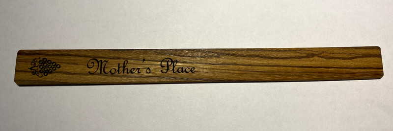VINTAGE MOTHER'S DAY BOOKMARK 1980-ZEBRA WOOD-VINTAGE