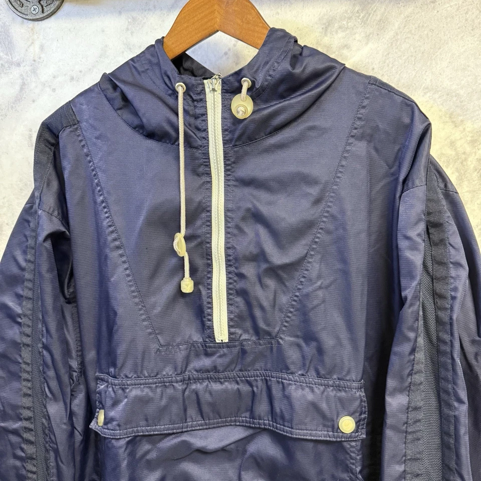 Vtg GAP Anorak Jacket Windbreaker Mens Large Blue Half Zip Hooded Thick 90s Y2K - Image 3 of 4