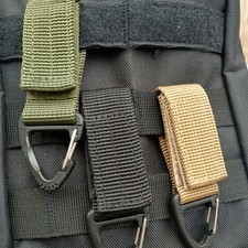 Tactical Molle Key Ring Gear Molle Webbing Key Clip Buckle for Belts Molle Bags