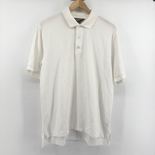 Camisa Polo Brooks Brothers Country Club ProSport Para Hombres Blanca Piqué Mediana M