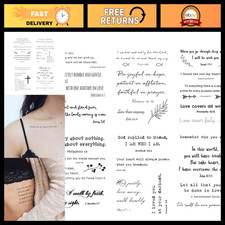 Inspirational Christian Quotes Bible Verses Temporary Tattoos - 60 Designs
