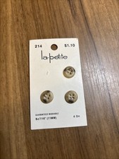 La Petite Three 4-hole Round Buttons 7/16โ 11mm New Made In USA Tortoiseshell