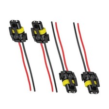 9005 9006 9012 HB3 HB4 Female Adapter Wiring Harness Sockets Wire, Car 4 PCS