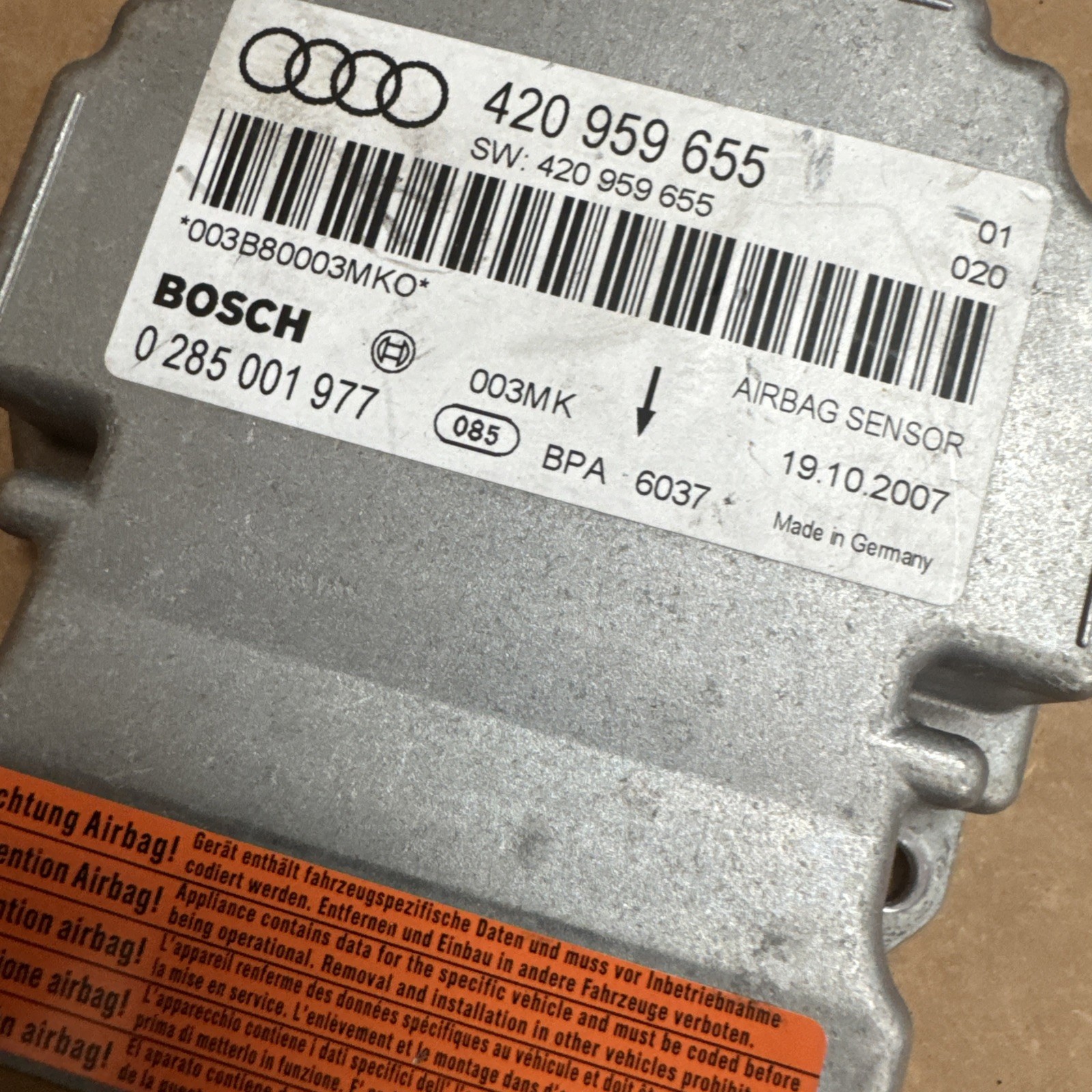 2008 2009 2010 2011 2012 2014 2015 Audi R8 Diagnostic Control Module Bosch 51925