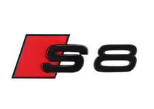 AUDI S8 BLACK MATT LETTERING EMBLEM REAR BOOT TRUNK BADGE