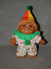 Troll Doll 5" Dam Norfin Green Clown Orange Hair