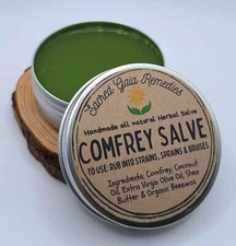 Comfrey Salve, Extra Strength, Pain Back Neck Knees Bones Inflammation, Organic