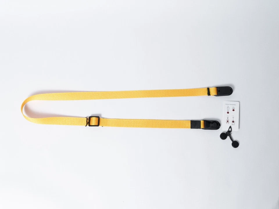 Slim Quick Release Camera Strap Yellow Adjustable w/2x Peak Design Anchors - Image 2 of 4