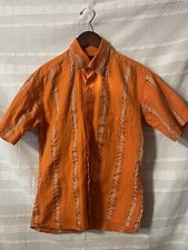 Fashion 21 Mango Stitched Short Sleeve Shirt Boy’s Sz M 14.00