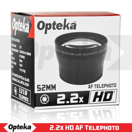 Opteka 49mm 2.2x AF Telephoto Lens for Canon EF 50mm f/1.8, Canon EF-M 15-45mm - Picture 9 of 9