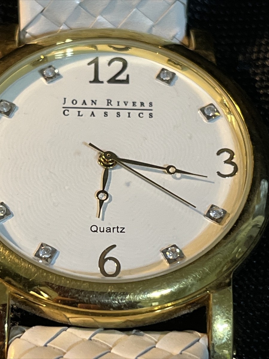 WORKING JOAN RIVERS CLASSIC LARGE QUARTZ WATCH W/WHITE  display picture 2