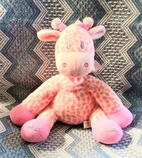 First  Main Jingles Pink Giraffe Plush Soft Baby Rattle Toy 9" Stuffed Animal
