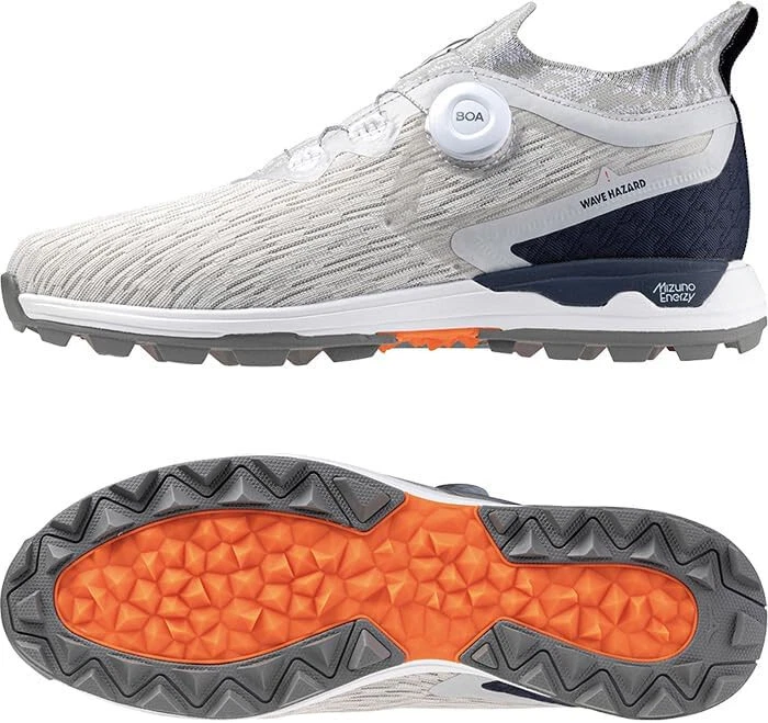 MIZUNO 高尔夫鞋 WAVE HAZARD WG BOA 宽 51GM2370 Off 白色 海军蓝 US11(28 厘米) — 第 2/4 张图片