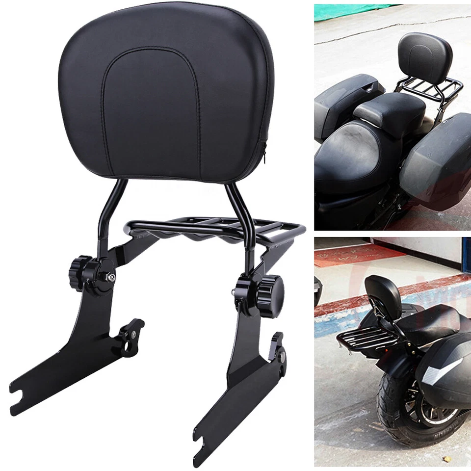 For Harley Softail Night Train FXSTB Passenger Backrest Sissy Bar + Luggage Rack Foto 3 de 4