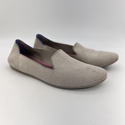 Rothy s The Loafer Women Size 8  Knit Flat Slip On Shoes Beige