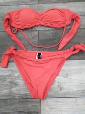 La Blanca Island Goddess Shirred Bikini Paprika Sz 10