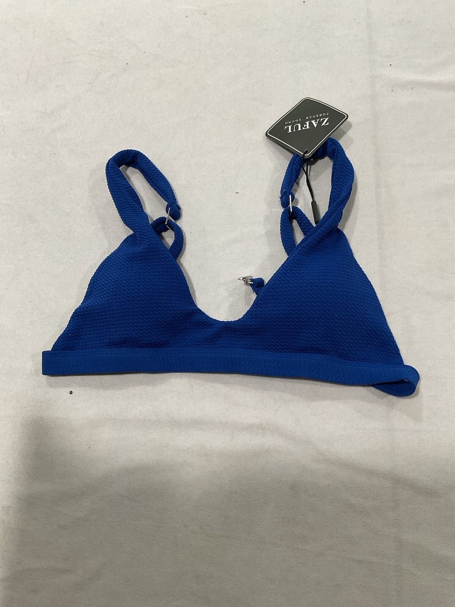Zaful Women’s Blue Colored Bikini Top Size M