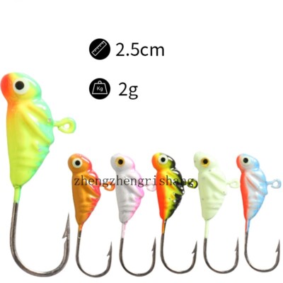5pcs Ice Fishing Jigs Winter Ice Fishing Lures Jigs Head Hooks Ice Fishing Hooks