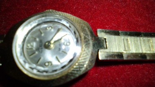 Orologio Donna Lady Nelson Sottile Made in Svizzera BASE METALLO Tono Oro Lavoro Argento Retro - Foto 2 di 13