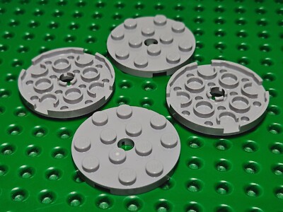 Lego Platte rund voller Kreis 4x4 [60474] hellgrau x4