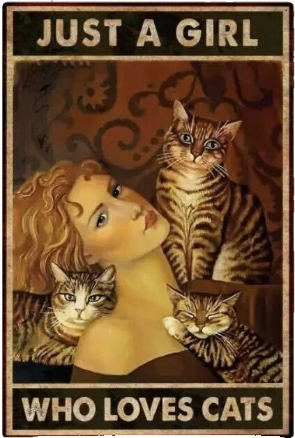 Café Estampado Animal Estaño Placas Y Letreros Decoración para el Hogar