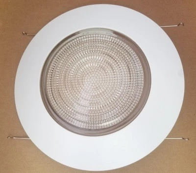 TDH LIGHTING 6" INCH RECESSED CAN LIGHT SHOWER TRIM CLEAR GLASS FRESNEL LENS