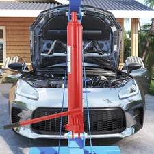 Hydraulic Long Ram Jack 12Ton Clevis Base Engine Hoist Cylinder Single Pump Red