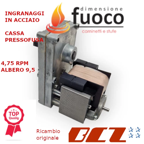 MOTORIDUTTORE MOD. 504 BCZ 4,75 RPM ALBERO 9,5 STUFE NORDICA EXTRAFLAME RAVELLI