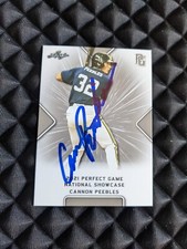 Cannon Peebles  Autographed 2021 Leaf Perfect Game Baseball Card Auto