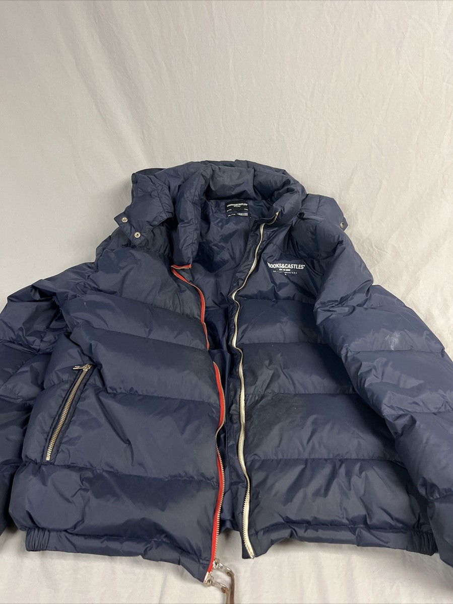 Crooks and Castles Men's size XXL Puffer Jacket Blue Red White