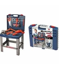 16" Pretend Tool Box Set Workbench For Kids 67pcs Battery Not Included 3 And Up