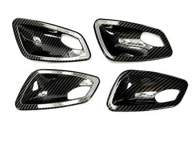 4x Carbon Fiber Dipping Print Door Handle Bowl Cover Fits 06-11 E90 M3 335i 330i