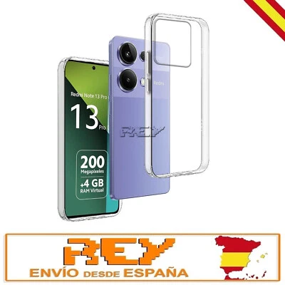 REY® Funda Silicona para XIAOMI REDMI NOTE 13 PRO 4G Carcasa TPU Transparente s1687