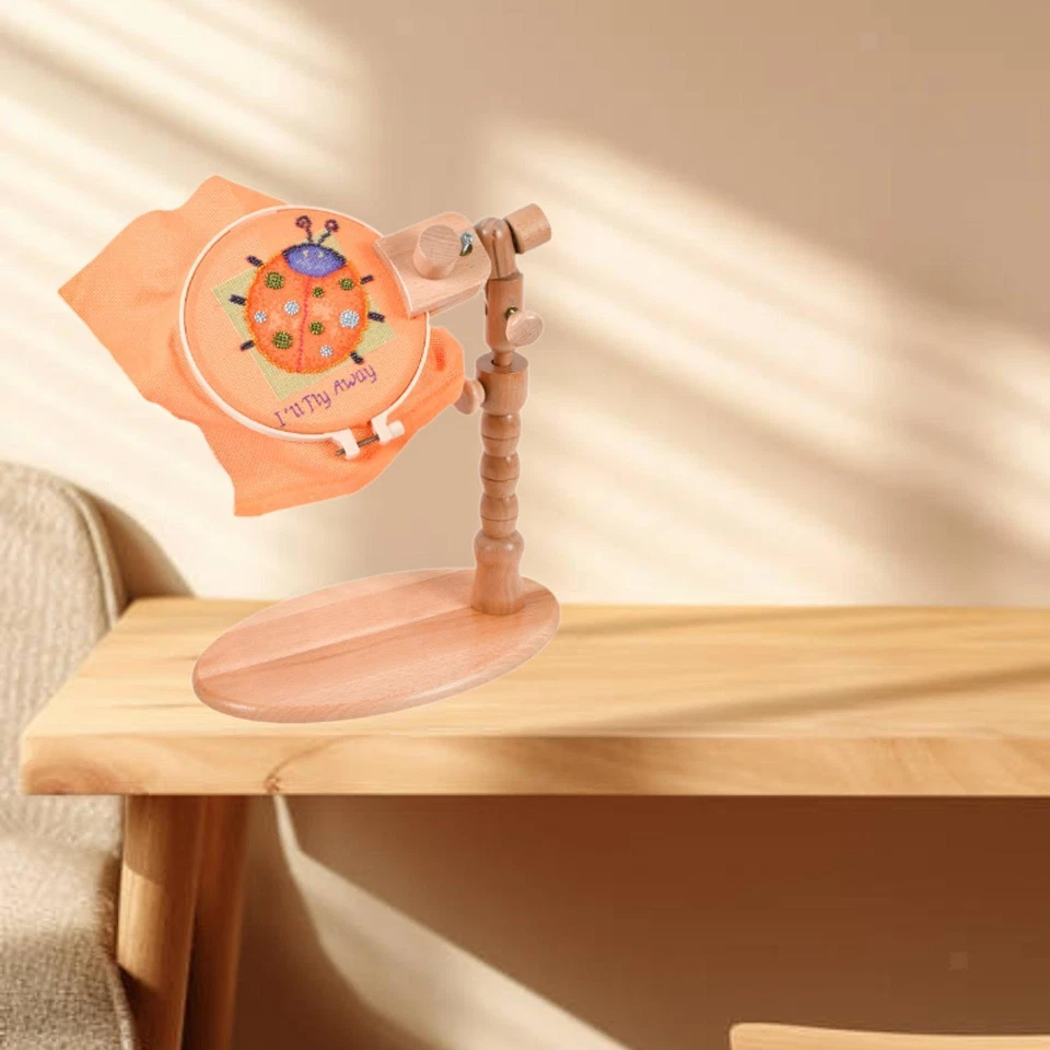 Embroidery Stand Rotated Lap Stand Cross Stitch Floor Stand Sewing Project - Image 4 of 4