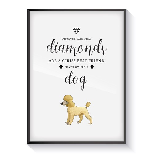 Dog Prints A4, A5 Framed and Unframed Options Pet Wall Art - Choose Your Breed - Picture 19 of 19