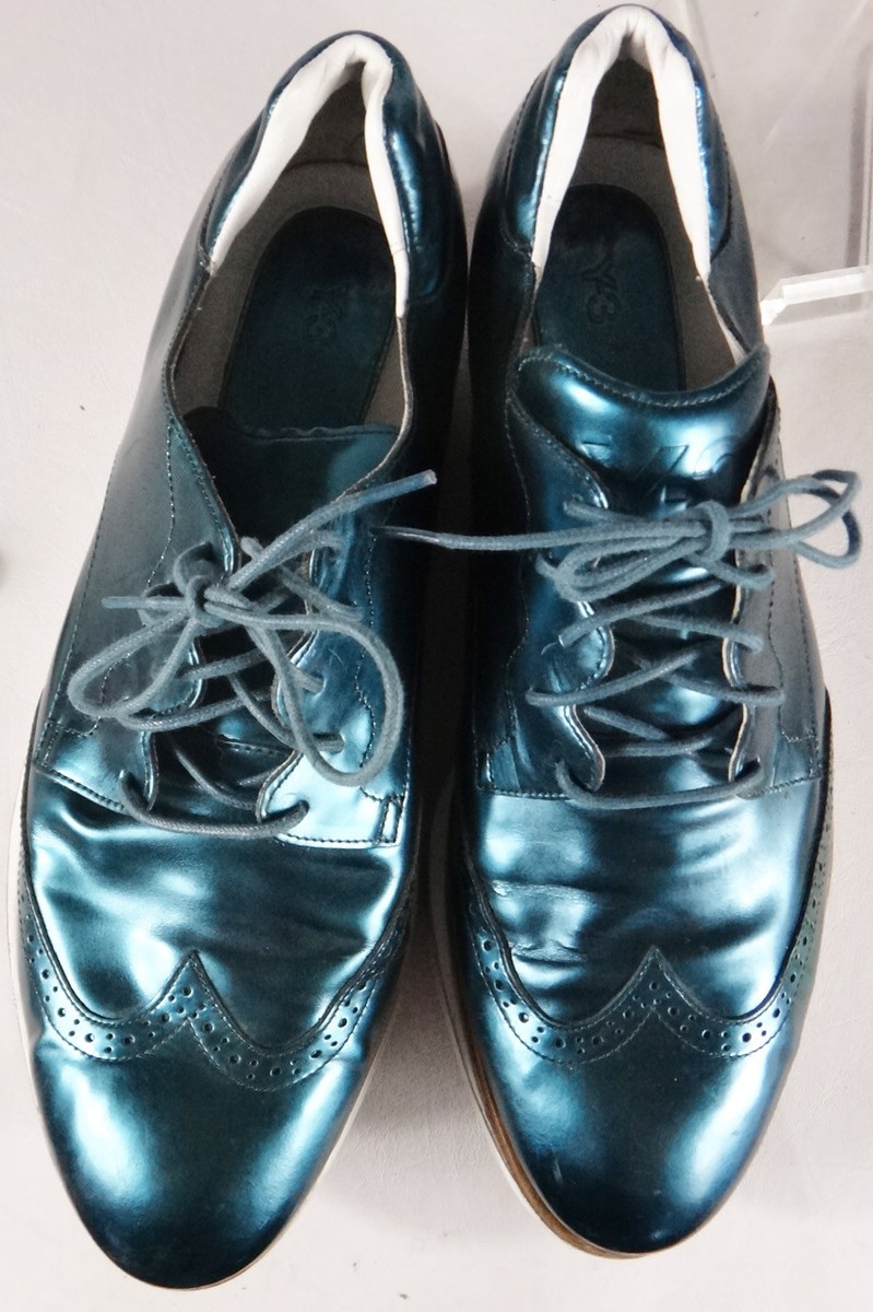 Y-3 Yohji Yamamoto ADIDAS BLUE metallic wingtip space uk 11d  display picture 1