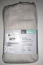 Made By Design, King Pillowcase Set,400 thread, 20x40 90% cotton, Beige Linen 