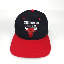 Vintage 90's Chicago Bulls Twins Enterprise Snapback Hat Classic Retro EUC Clean