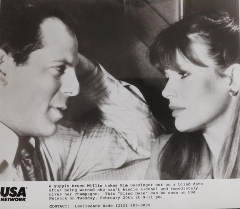 Original 8x10 USA Network Photo Press Bruce Willis Kim Bassinger BLIND DATE
