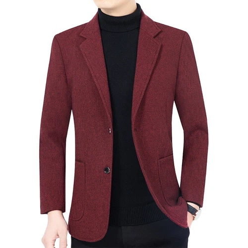 Men Work Blazer Jacket Business Formal Casual Button Slim Fit Suit Coat Tops - Picture 17 of 26
