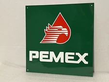 Pemex Mexico Gasoline Oil Gas Metal advertising sign 12 Inches