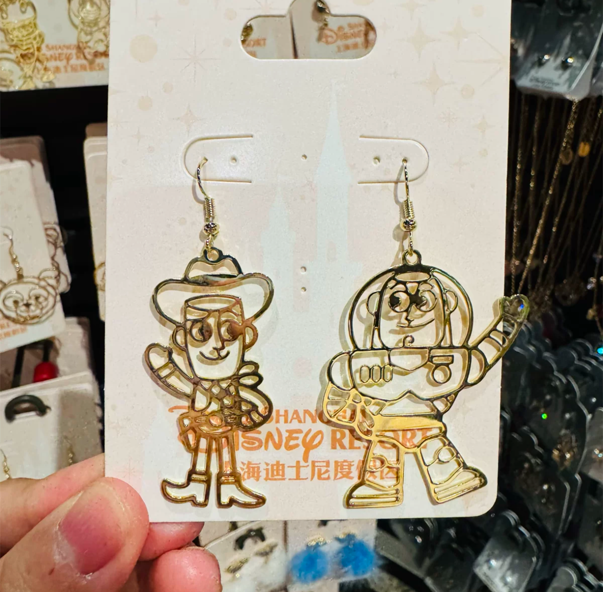 Disney authentic 2025 buzz woody toy story earrings set shanghai